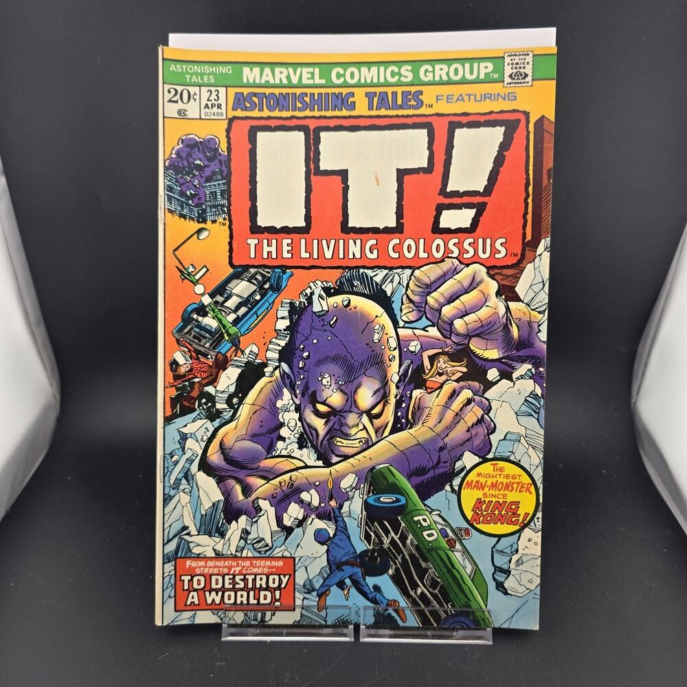 Astonishing Tales #23 VF 7.5 Marvel Value Stamp INTACT Shanna Fin Fang Foom 1974